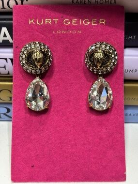 Kurt Geiger London Crystal Chelsea Eagle Drop Earrings